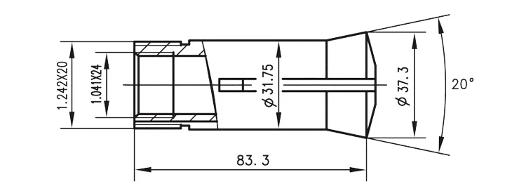 Цанга er16 размеры чертеж