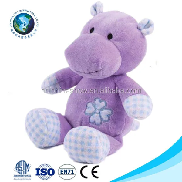 plush purple hippo