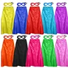 10sets pack Superhero capes and masks for teenagers and adult party costumes for team spirit building 70X70CM cape