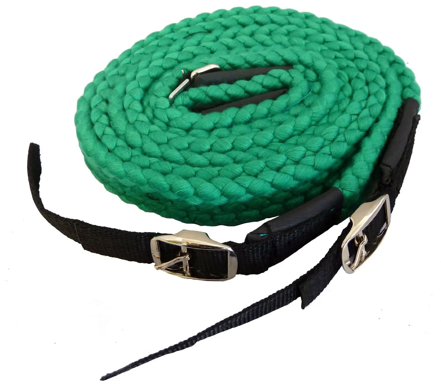 Soft Hack Reins Flat Braided Acrylic Green