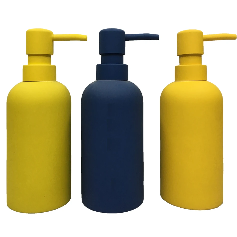 Ceramic Rubber Finish Lotion Dispenser Lotion Bottle Bathroom Products