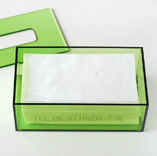 White Acrylic Box For Tissue/ Acrylic Car Tissue Box/ Acrylic Hotel