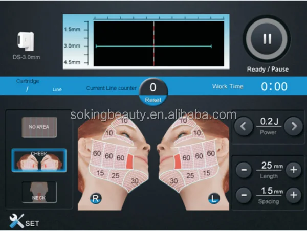 FU4.5-2S Facial skin tightening high intensity focused ultrasound for wrinkle removal