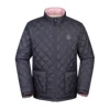 reversible quilted diamond winter uniform office jacket