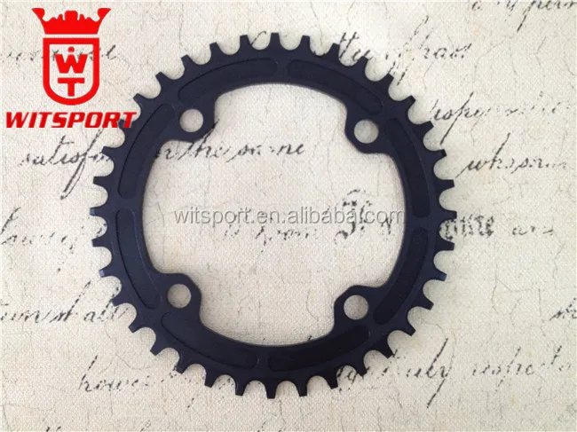 Sand Blast Anodized Black 104BCD 44T Chainring CNC Alloy For MTB Road Bikes