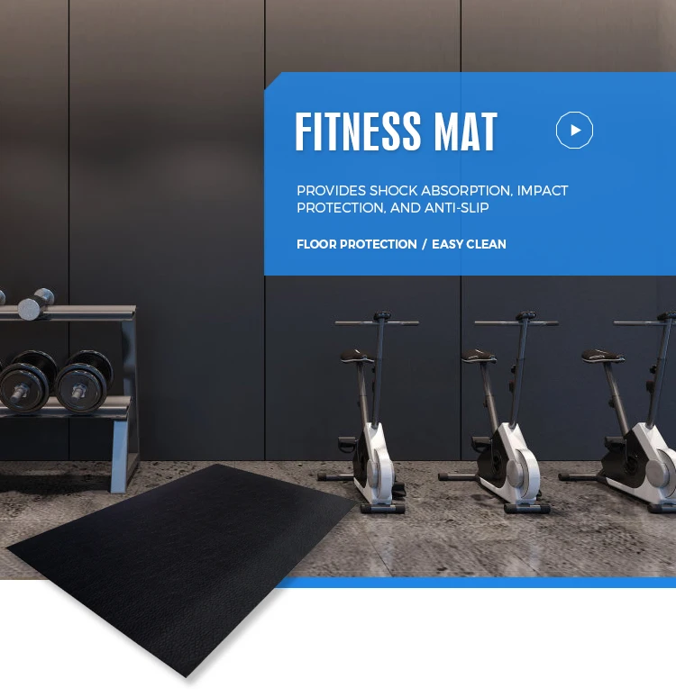 Commercial Home Pvc Foaming Treadmill Floor Mat Fitness Equipment