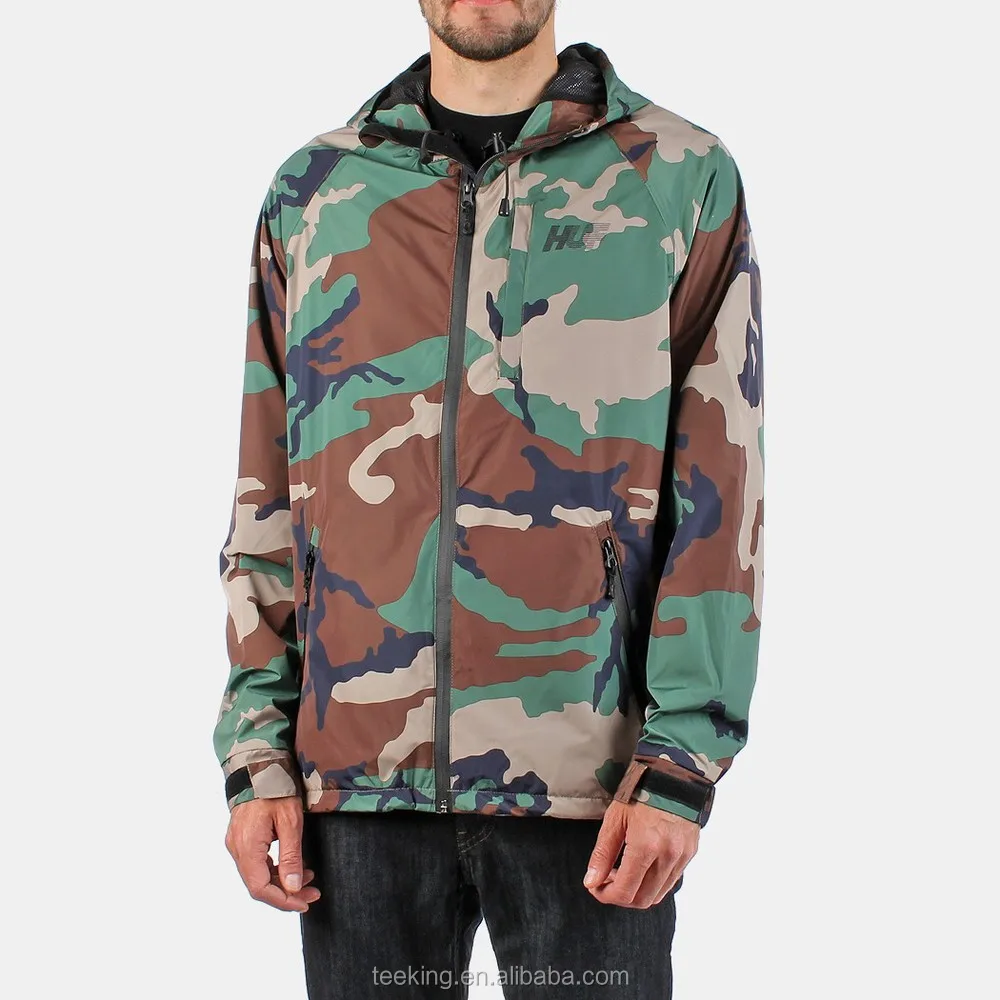 Sublimation Polyester Camo Windbreaker Jacket - Buy Camo Windbreaker ...