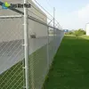 6' High 50'roll polyester powder coating Brown vinyl coated chain link including bollards