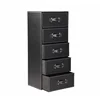 Leather decorative storage file cabinet organizers with 5 drawers