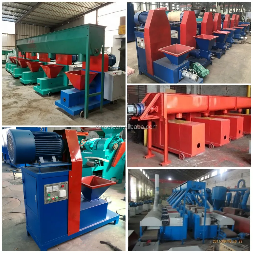 sawdust briquetting extruder charcoal machine line