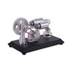 Generator with color LED powered by educational stirling engine teaching model