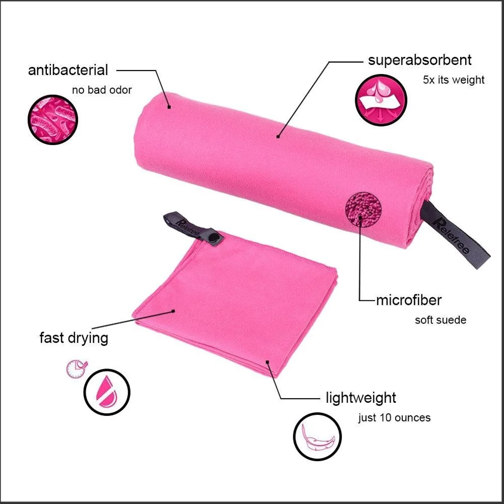 Microfiber Travel & Sports Towel,Ultra Compact,Lightweight,Absorbent