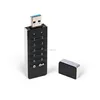 USB 3.0 256 Bit AES Encrypted Flash Drive with Keypad 64GB or 128GB Full Zinc Alloy