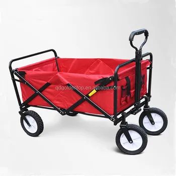 4 Wheel Collapsible Folding Outdoor Utility Wagon Cart With