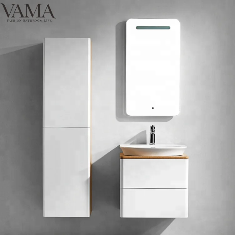 Vama 600mm 2019 Nuevo Blanco Brillante Flotante Mueble De Baño Con