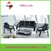 no fade leather chromed steel office furniture sofa