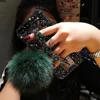 For iPhone XS Max XR Case Glitter Luxury Bling Diamond Gem Bracelet Chain Tassel Fox Fur Ball Cover For iPhone 7 8 Plus 6S Case