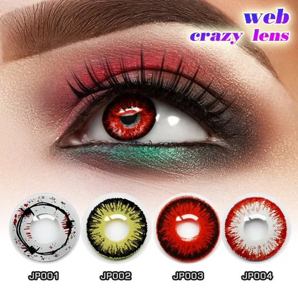 Red Sweet Heart Crazy Contact Lens Halloween Wholesale Sclera Lenses