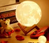 Christmas present decorated at home moon led night light high quality 3d print moon lamp