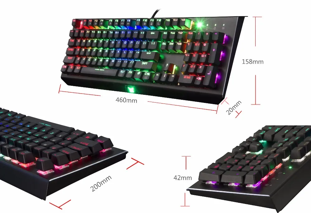 Alibaba Best Sell Product Bst-906 Rgb Backlit Mechanical Keyboard