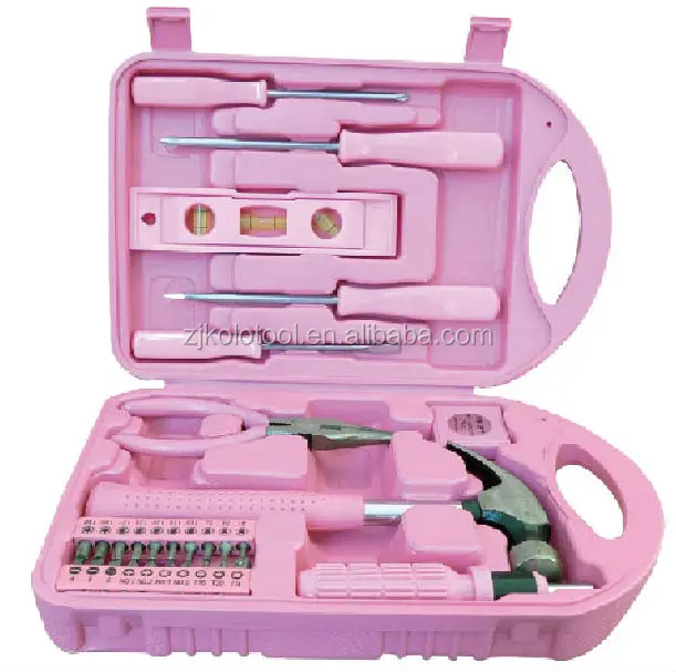kids pink tool set