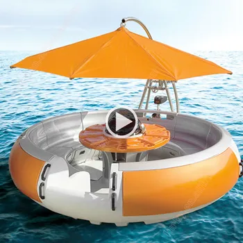 Party Grill Boat Multifunctional Floating Barbecue Restaurant Water ...