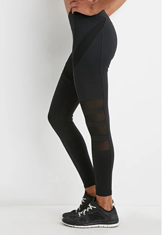 plain black running leggings