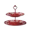 2 Tier Porcelain round Cake Stand Ceramic Tea Party Serving Platter for Dessert Cupcake