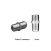 high quality brass zine F Splice Connector - 3GHz 360 degrees 0.05dB-1GHz provided