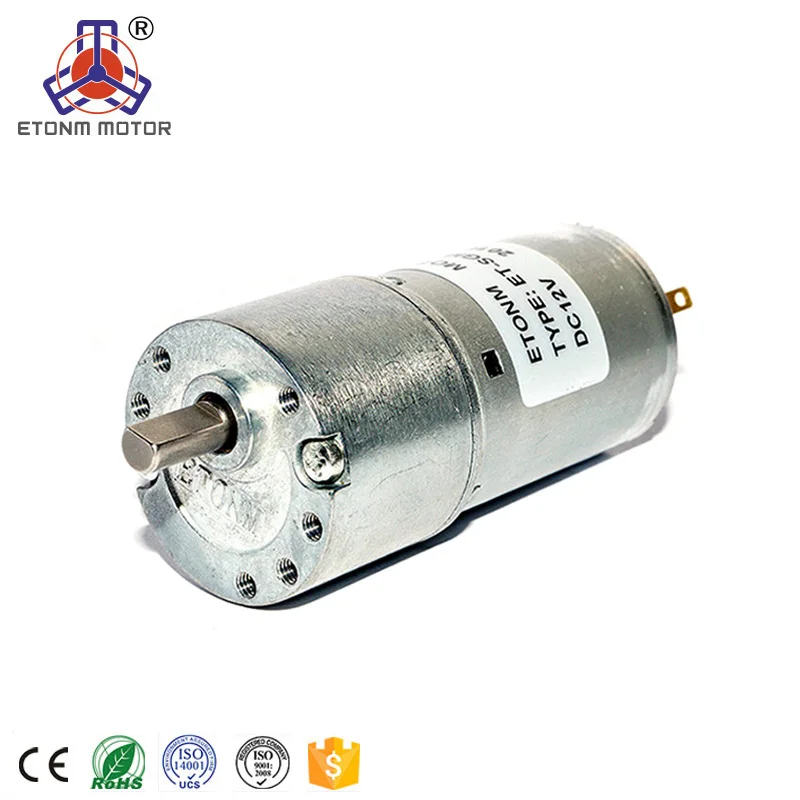 Dc Brush Gear Motor High Torque Low Rpm 12 Volt Electric Motor - Buy ...