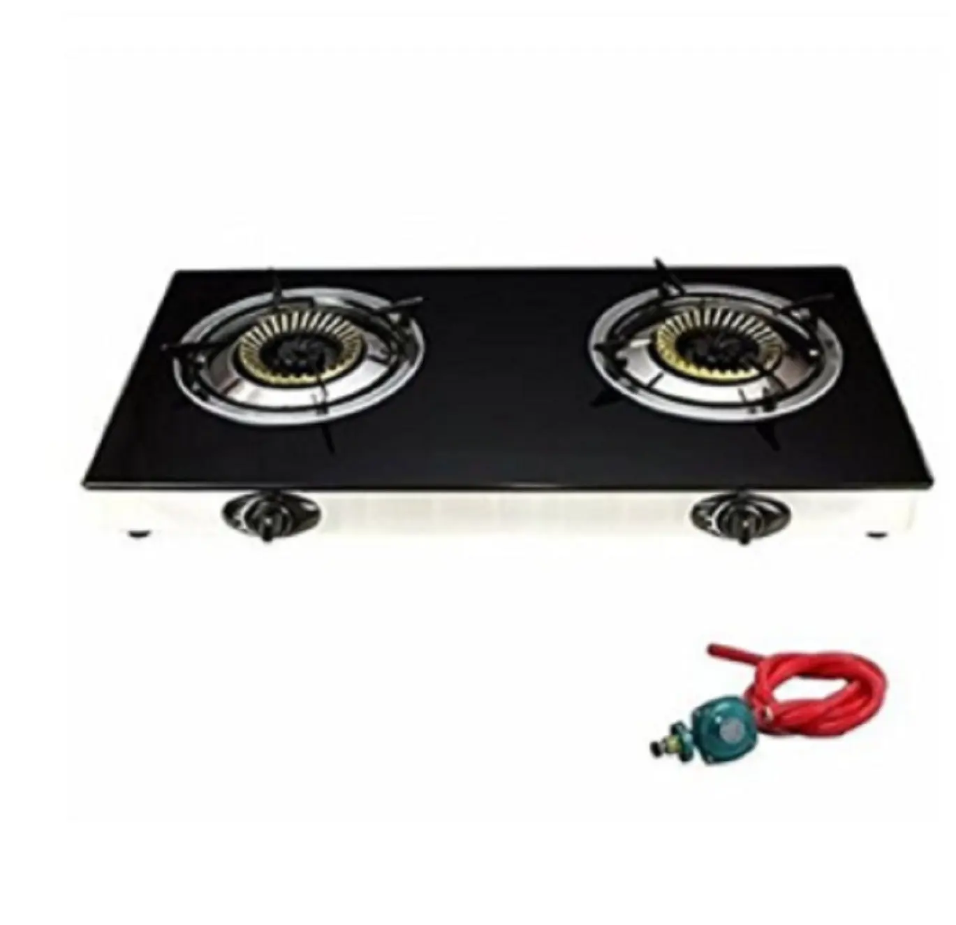 USA Premium Store 2 Burner Stove Gas Propane Range Tempered Ignition Camping Outdoor Glass Cooktop