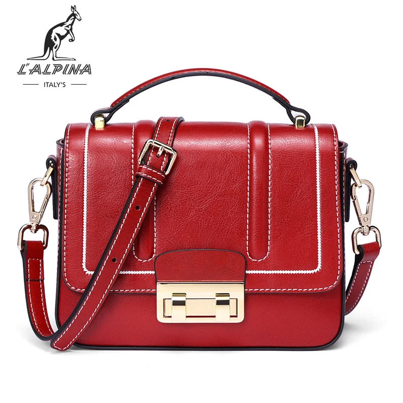 L'alpina Italian Brand Small Real Leather Crossbody Handbag Ladies ...