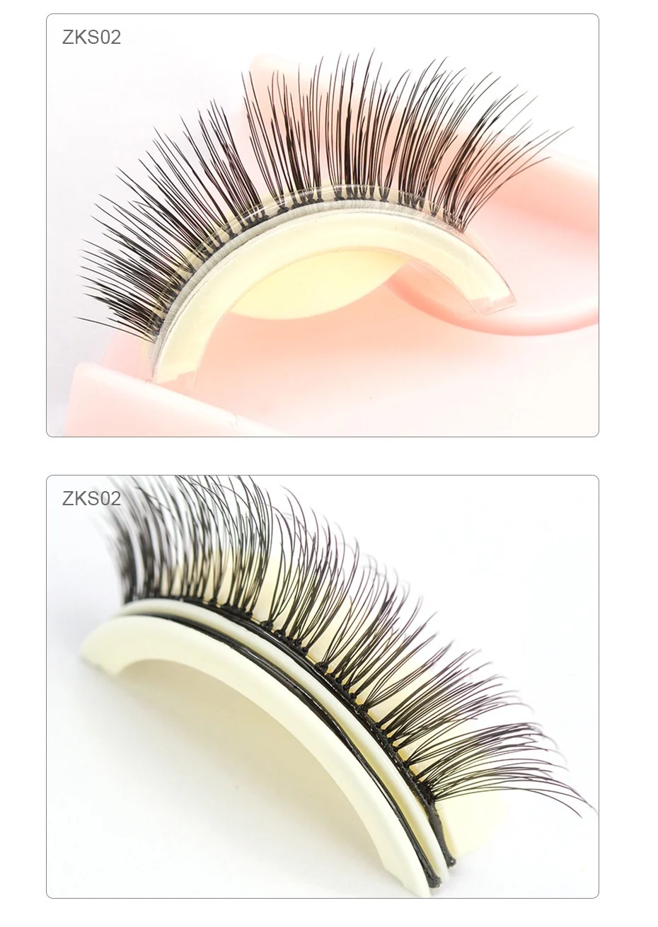 Handmade Fiber Eyelashes Natural Long Pre Glued Eyelash Wholesale