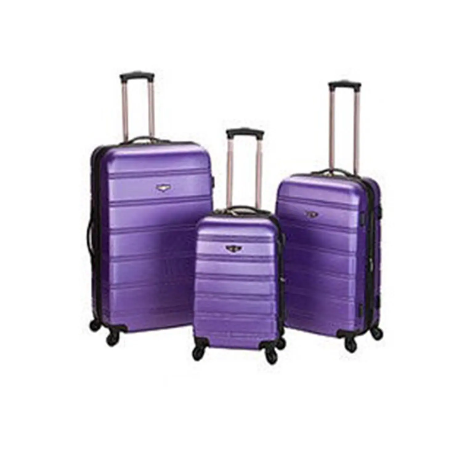 Medium Pink Lightweight Wheeled Briefcase Solid Pattern Hard-Shell Design