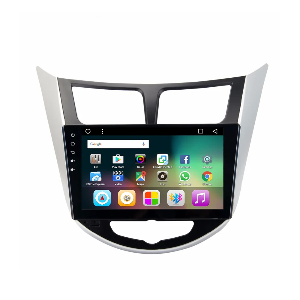 YHT 2din 9 inch Octa Core Android 8.1 Car DVD Player with  GPS BT WIFI Mirror Link HD for Hyundai Verna 2011 2012 2013 2014 2015