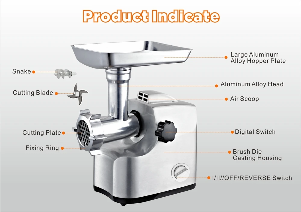 High Power 3000w Fish Meat Grinder/ Mincer Machine With Square Hoppe Plate Buy High Power