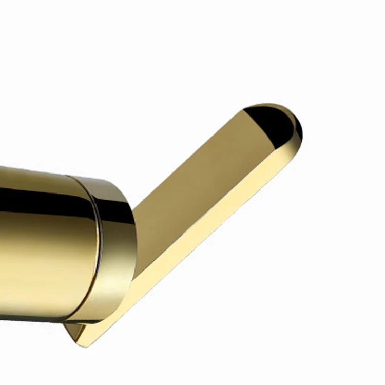 Golden brass Multi-function Thermostatic floor mounted bath shower mixer single handle taps  bathtub faucet
