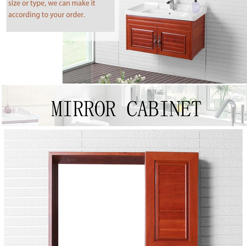 Hotselling Bathroom Mirror Vanity Cabinet Aluminum Alloy Stainless Steel