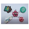 custom logo pvc two sided zipper puller