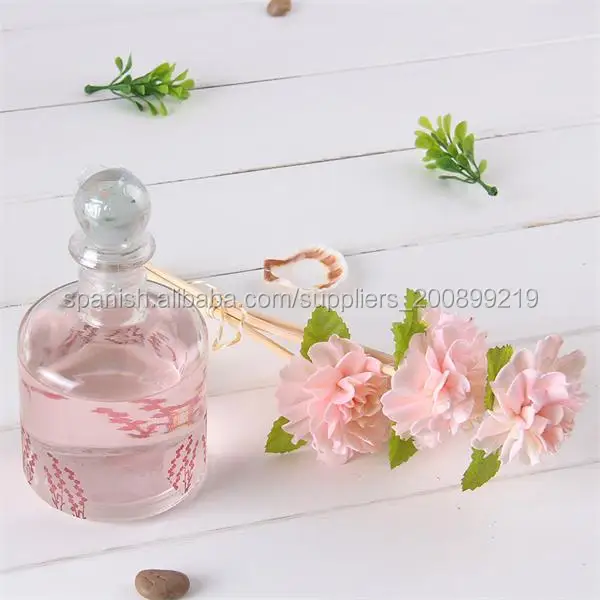 Botella De Cristal Aroma Difusor De Lámina Con Flores Sola - Buy Aroma