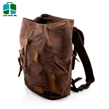 men's vintage canvas backpack