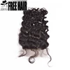 Fashionable transparent lace closure 100% human hair top closure tissage,bohemian hair weave frontal closure hair