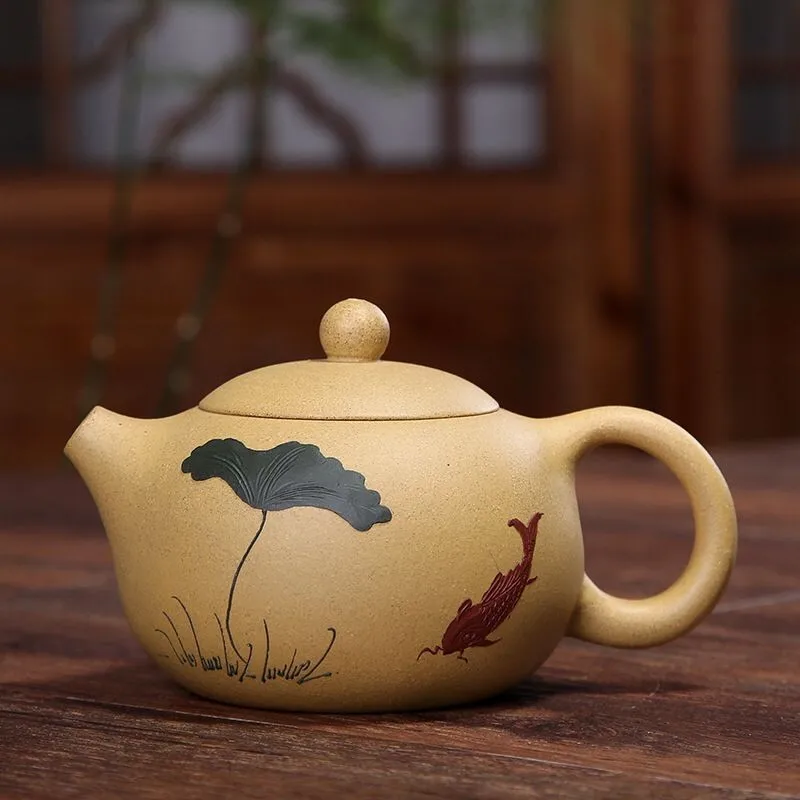 hot sales wholesale light yellow yixing tea pot