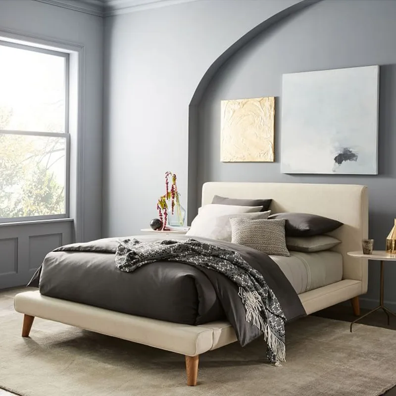 Lazy Boy Modern Bedroom Furniture Set Gray Color Soft Fabrics Bed Buy