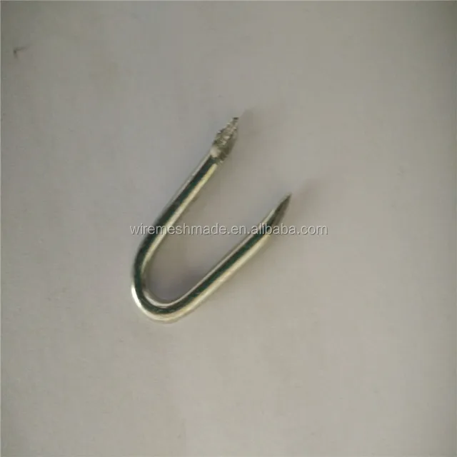 China Galvanized U Shape Wire Nails Products Find Bwg9 X 1 U Shaped Nail Use In Barbed Wire Fence