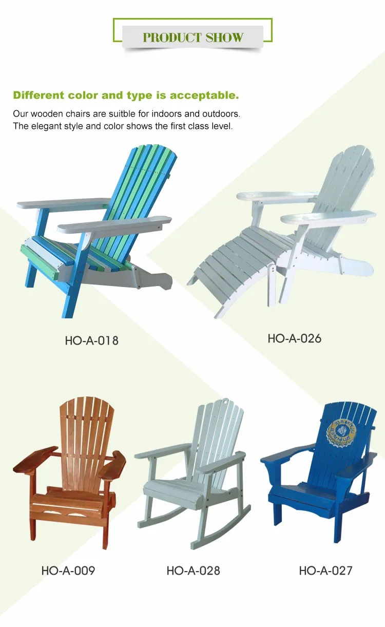 Best price customized shape wood adirondack chair