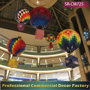 Custom Commercial 1m 2m 3m Large Atrium Foldable Hanging Air Balloon Decoration For Shopping Mall Spring Summer Decoration Buy Hanging Balloon