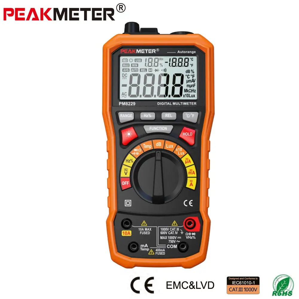 4000 Counts Auto and Manual Range 5 in 1 Multifunctional Digital AVOmeter  PM8229