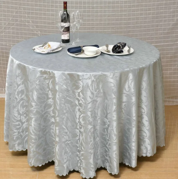 Guangzhou wedding restaurant dining tablecloth round pink table cover