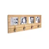 2019 new products decorative bamboo foldable wall mounted coat hook, home storage rack with photo frame